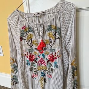 Johnny Was Embroidered Top